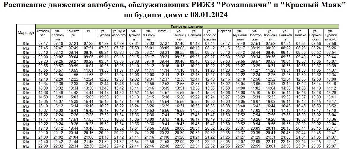 Расписание 158 рыбинск ларионово